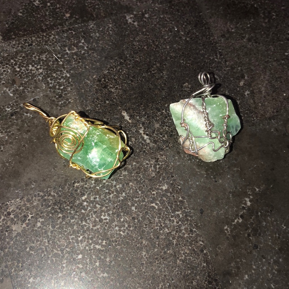 Free w/ purchase Wire wrapped crystal pendant